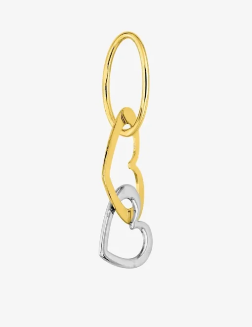 Pendentif cœurs bicolores en or jaune 375 ‰ SO OR