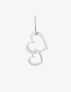 Pendentif double cœur en argent 925‰ rhodié SO OR