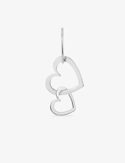 Pendentif double cœur en argent 925‰ rhodié SO OR