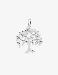Pendentif en argent gris rhodié 925‰ motif arbre de vie découpes SO OR