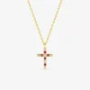 Pendentif en forme de croix et oxydes de zirconium de couleur SO OR