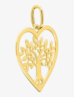 Pendentif  en forme de cœur or jaune 375 ‰ avec motif "arbre de vie" SO OR