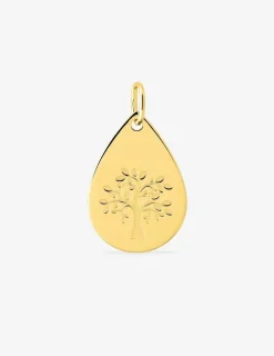 Pendentif en or jaune 750‰ goutte motif arbre de vie SO OR