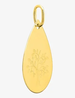 Pendentif en or jaune 750‰ goutte motif arbre de vie SO OR