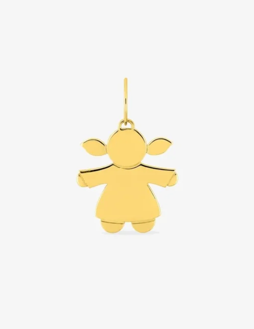 Pendentif fille en or jaune 375 ‰ SO OR