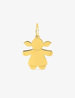 Pendentif fille or jaune 750 ‰ SO OR