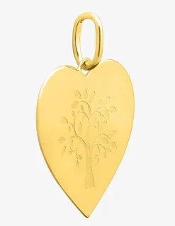 Pendentif forme de cœur or jaune 375 ‰ avec motif "arbre de vie" SO OR