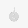 Pendentif initiale C argent 925 ‰ rhodié SO OR