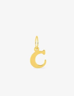 Pendentif initiale C en or jaune 750 ‰ SO OR