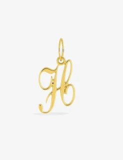 Pendentif initiale H plaqué or SO OR