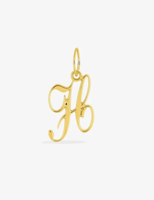 Pendentif initiale H plaqué or SO OR