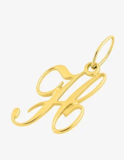 Pendentif initiale H plaqué or SO OR