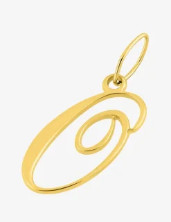 Pendentif initiale O plaqué or SO OR