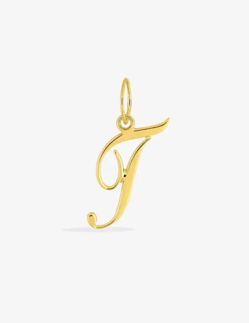 Pendentif initiale T plaqué or SO OR