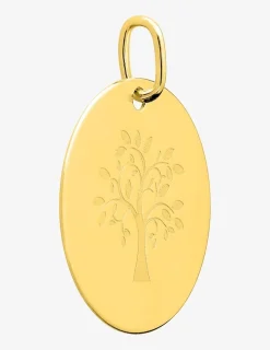 Pendentif jeton arbre de vie or 750 ‰ jaune SO OR