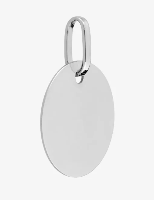 Pendentif jeton en or blanc 375 ‰ SO OR