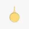 Pendentif jeton fantaisie or jaune 750 ‰ 12 x 18 mm SO OR