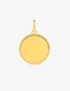 Pendentif jeton fantaisie or jaune 750 ‰ SO OR