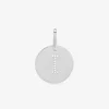Pendentif jeton initiale I percée argent 925‰ rhodié SO OR