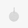 Pendentif jeton initiale S percée argent 925‰ rhodié SO OR