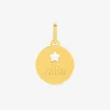 Pendentif jeton motif étoile en or jaune 375 ‰ SO OR