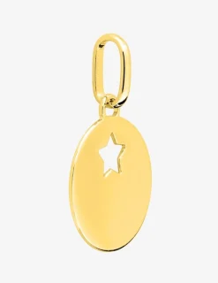 Pendentif jeton motif étoile en or jaune 375 ‰ SO OR