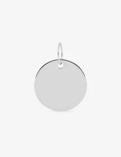 Pendentif jeton or blanc 750‰ 9 mm SO OR