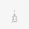 Pendentif lettre B argent 925‰ rhodié et oxydes de zirconium SO OR
