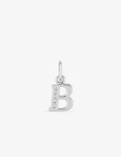 Pendentif lettre B argent 925‰ rhodié et oxydes de zirconium SO OR