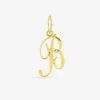 Pendentif lettre B écriture anglaise plaqué or SO OR