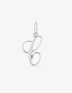 Pendentif lettre C en argent 925 ‰ rhodié SO OR