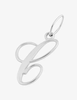 Pendentif lettre C en argent 925 ‰ rhodié SO OR
