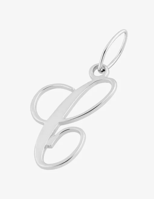 Pendentif lettre C en argent 925 ‰ rhodié SO OR