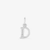 Pendentif lettre D argent 925‰ rhodié et oxydes de zirconium SO OR