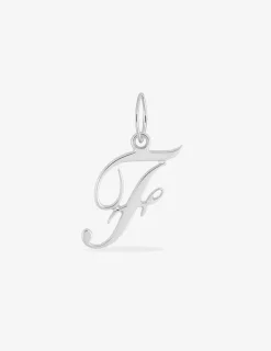 Pendentif lettre F en argent 925 ‰ rhodié SO OR