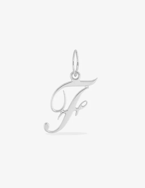 Pendentif lettre F en argent 925 ‰ rhodié SO OR