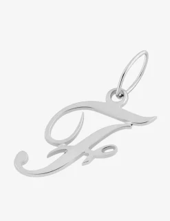 Pendentif lettre F en argent 925 ‰ rhodié SO OR