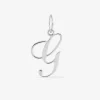 Pendentif lettre G anglaise argent 925‰ rhodié SO OR