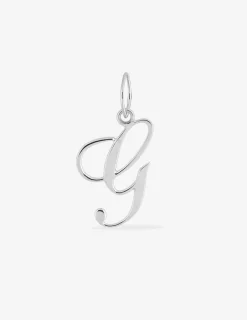 Pendentif lettre G anglaise argent 925‰ rhodié SO OR
