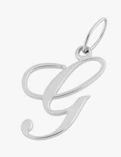 Pendentif lettre G anglaise argent 925‰ rhodié SO OR