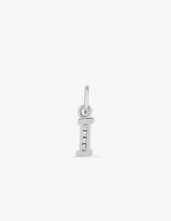 Pendentif lettre I argent 925‰ rhodié et oxydes de zirconium SO OR