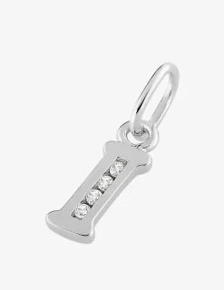 Pendentif lettre I argent 925‰ rhodié et oxydes de zirconium SO OR