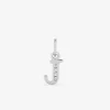 Pendentif lettre J argent 925‰ rhodié et oxydes de zirconium SO OR