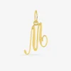 Pendentif lettre M écriture anglaise or jaune 750‰ SO OR