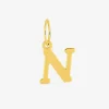 Pendentif lettre N en or jaune 375 ‰ SO OR
