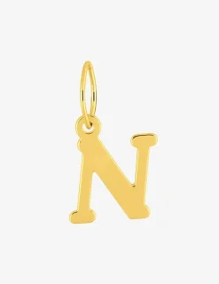 Pendentif lettre N en or jaune 375 ‰ SO OR