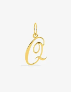 Pendentif lettre Q anglaise or jaune 375‰ SO OR