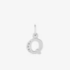 Pendentif lettre Q argent 925‰ rhodié et oxydes de zirconium SO OR