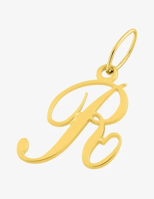 Pendentif lettre R en or jaune 375 ‰ SO OR