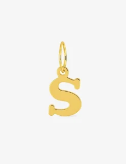 Pendentif lettre S en or jaune 375 ‰ SO OR